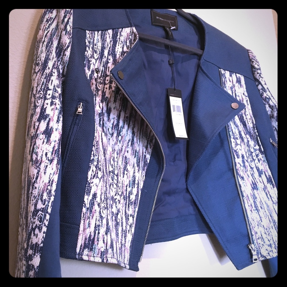 NWT BCBG CODY PATTERNED JACKET SIZE L